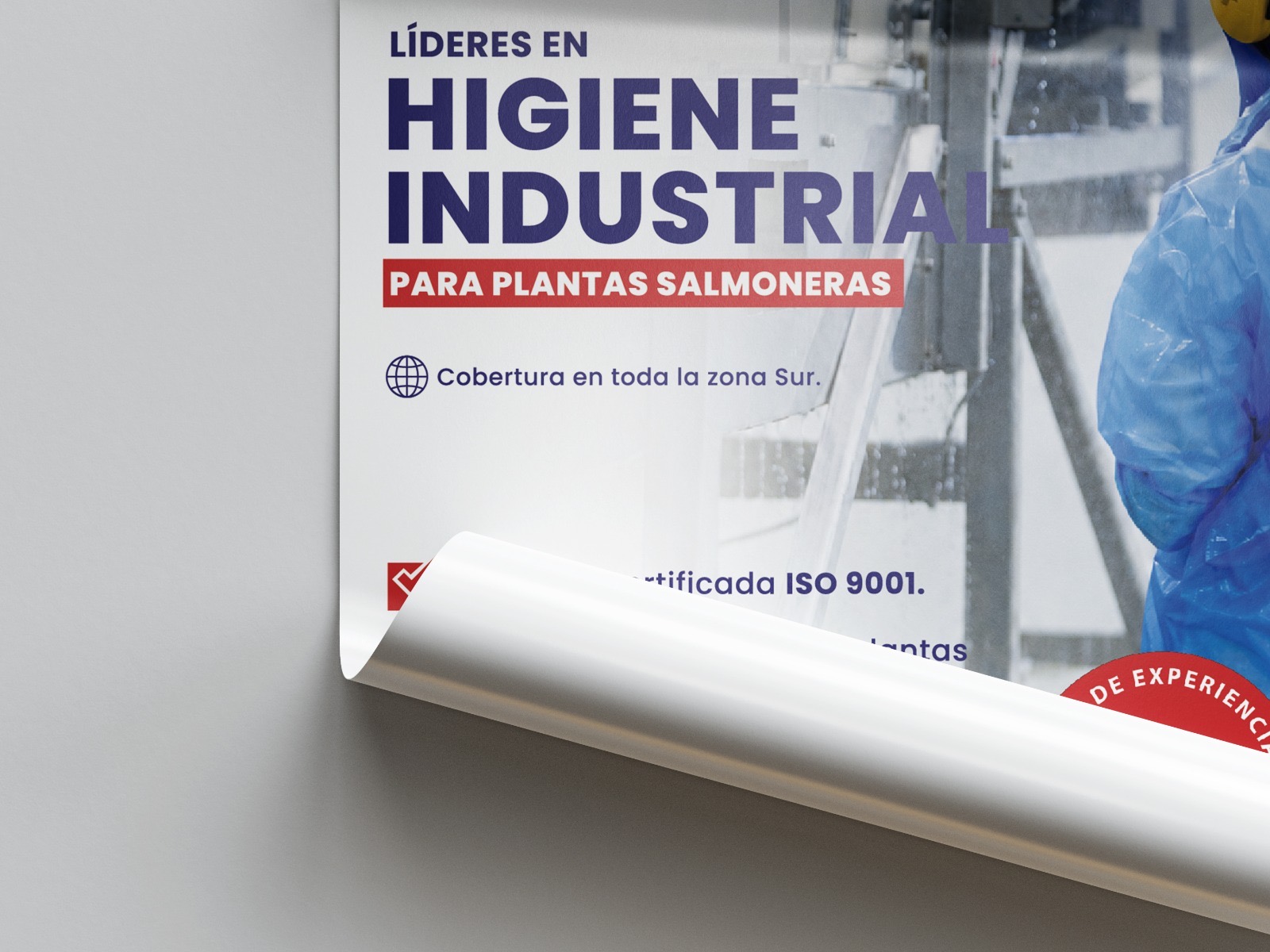 Detalle tipográfico del afiche corporativo SHS