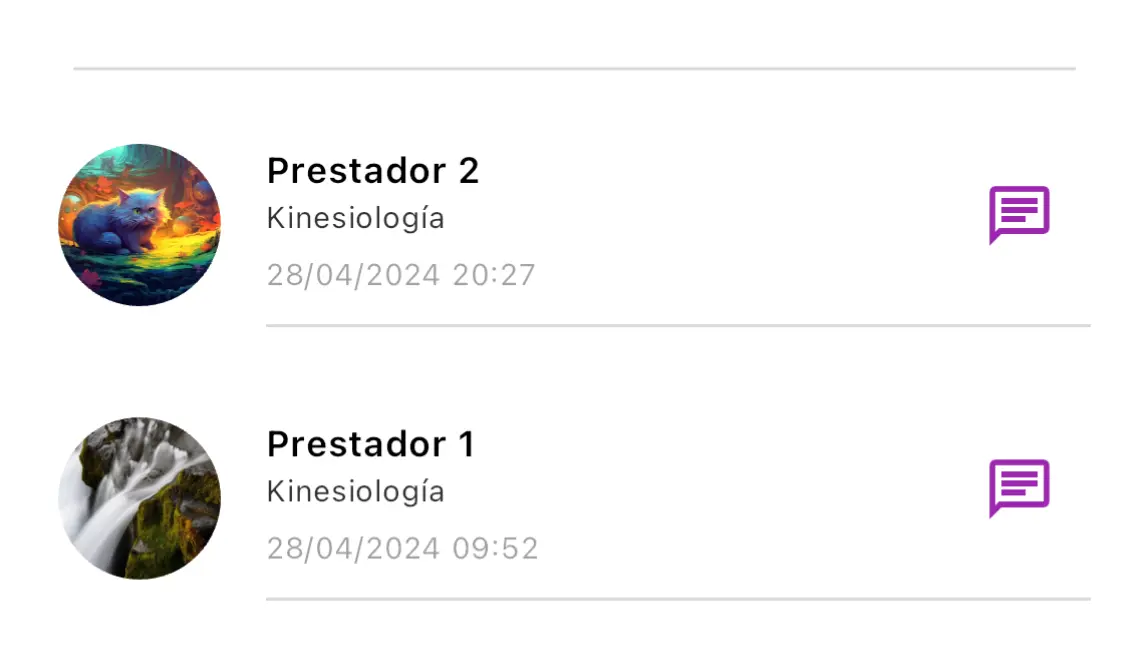 Interfaz de chat de Andi